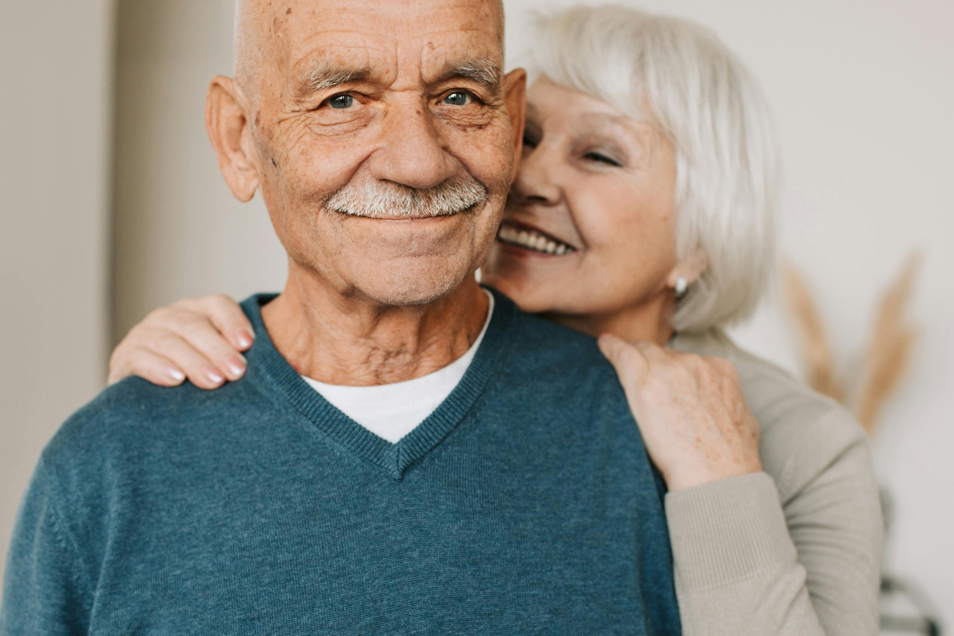 Senior couple enjoying a Florida garden